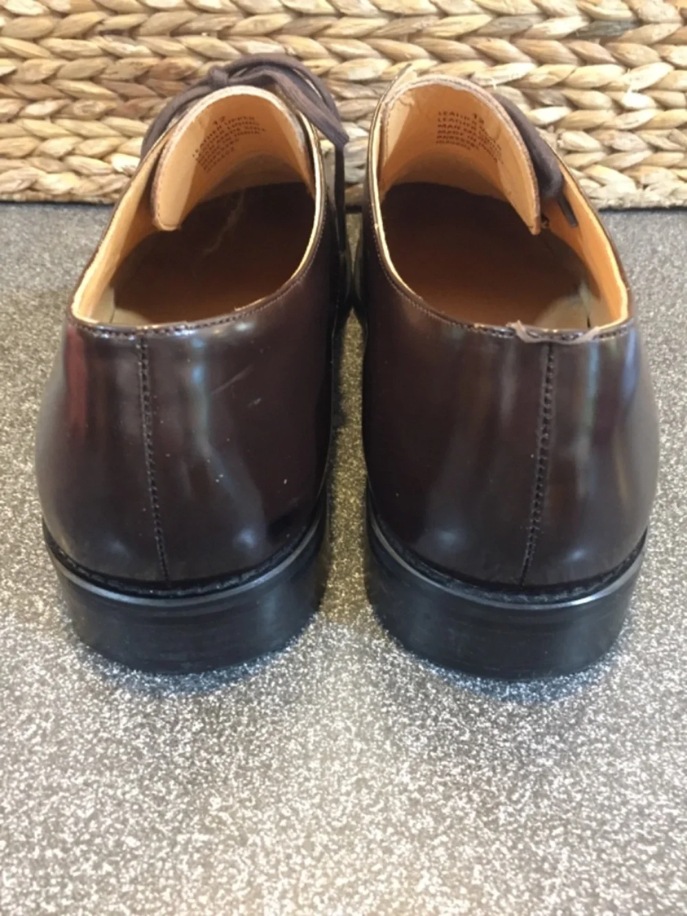 Express Men's Dark Brown Leather Oxfords
